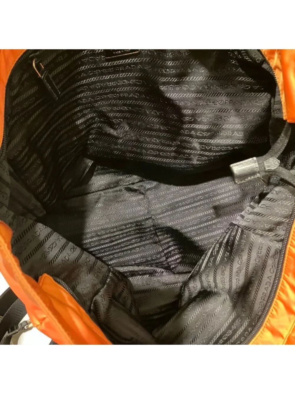 Prada Handbag Nylon Orange